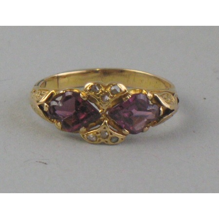 A 19th Century amethyst and diamond ring