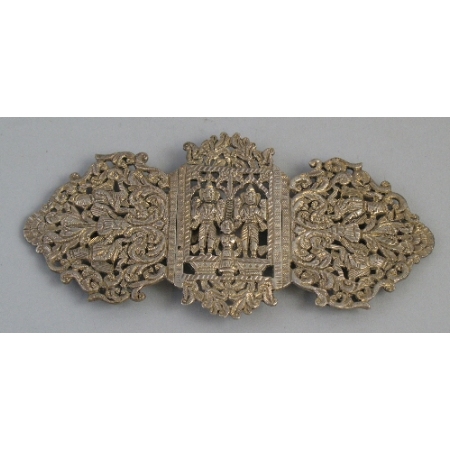 An Indian white metal buckle
