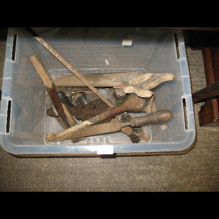 A box of old tools