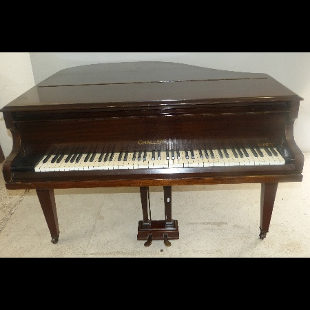 A Challen mahogany cased baby grand piano