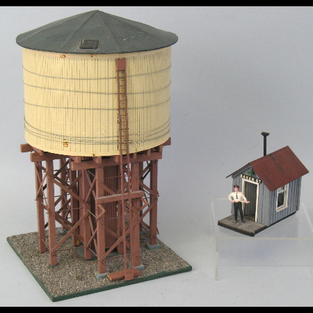 'oo' Gauge - A Scratch Built Wooden Model Of A Trackside Water Tower 