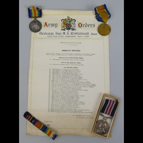 A Military Medal group of three WWI medals