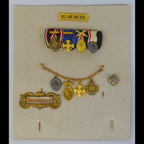 A WWI German group of four miniature medals