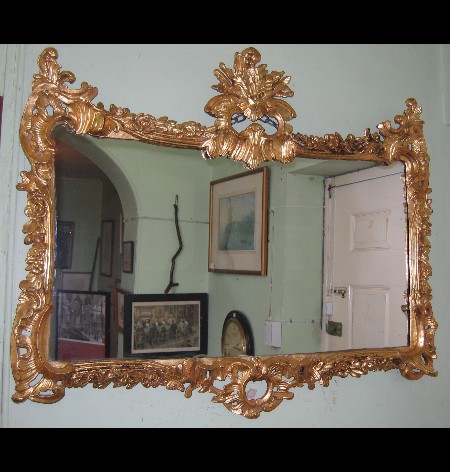 A 19th Century gilt wood wall mirror